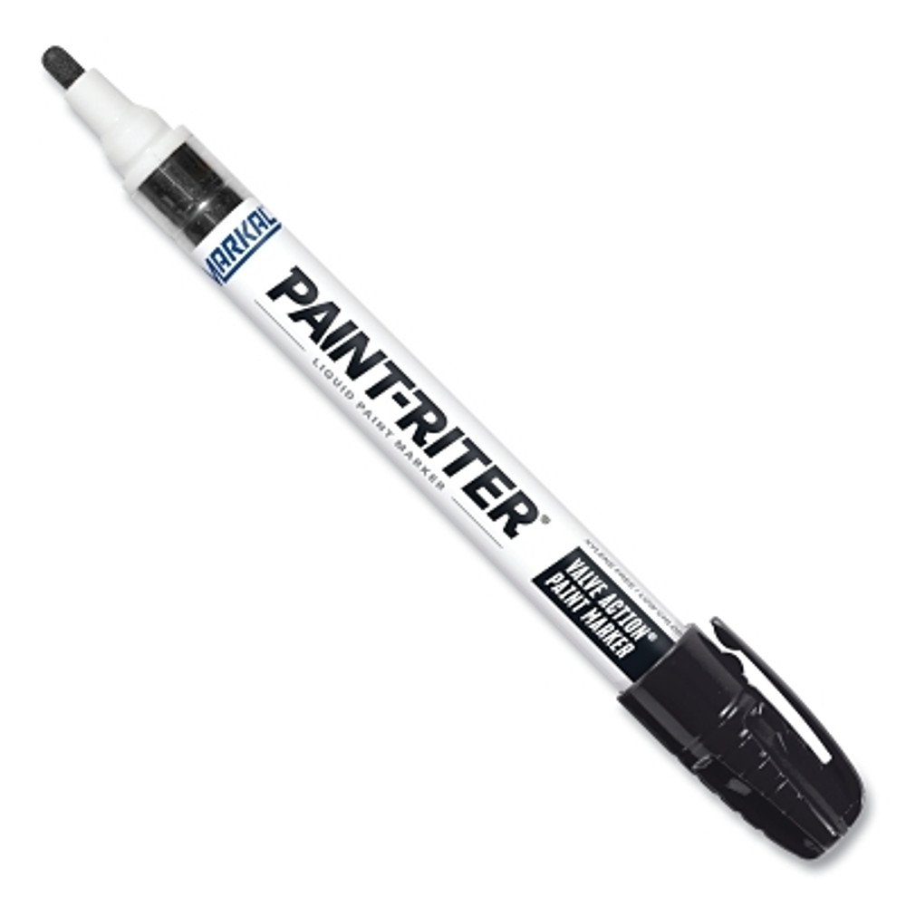 LA-CO Industries Inc Markal® PAINT-RITER® VALVE ACTION® Paint Marker, Black, 1/8 in Tip, Medium