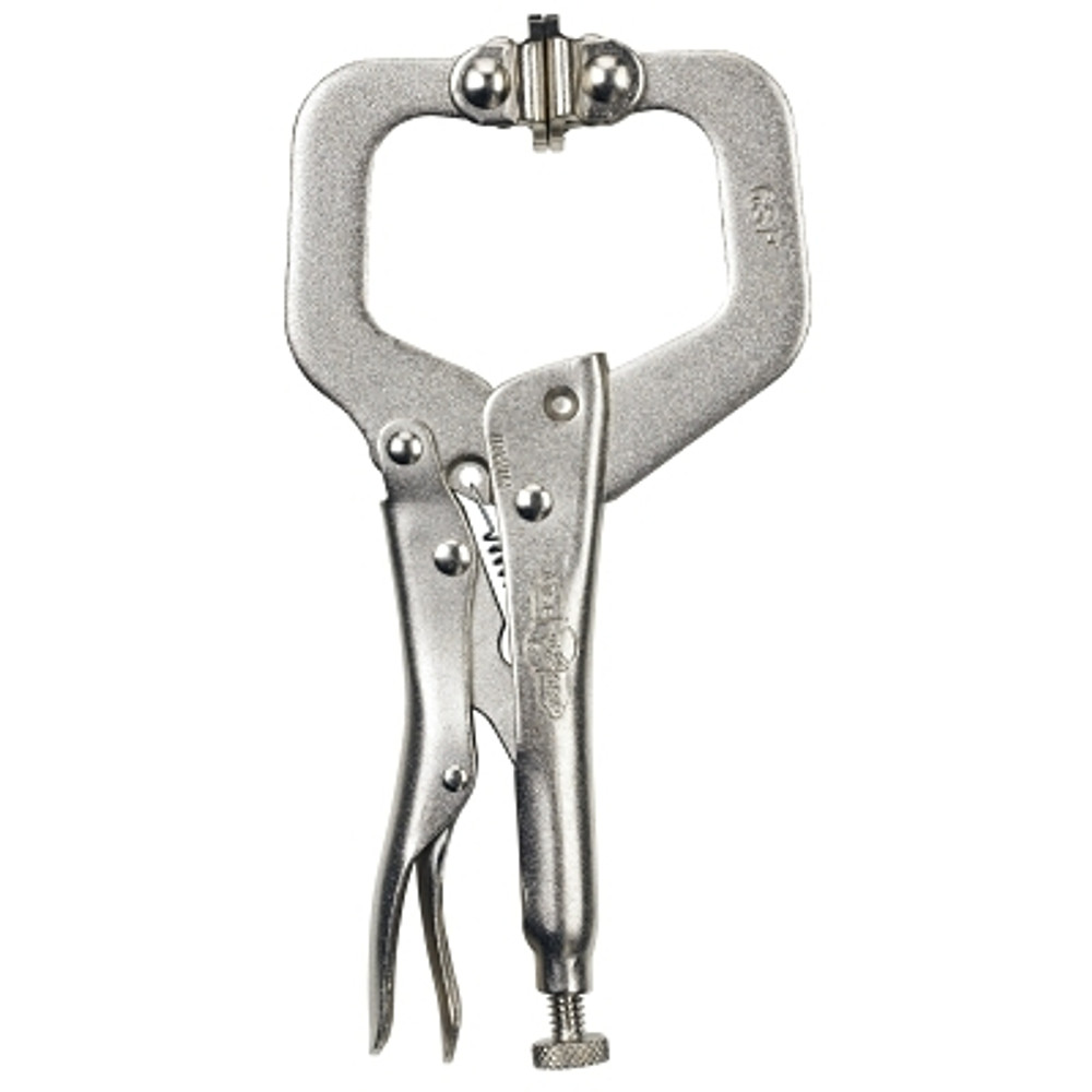 Stanley® Products Irwin® VISE-GRIP® Locking C-Clamps with Swivel Pads, Jaw Opens to 2-1/8 in, 6 in Long