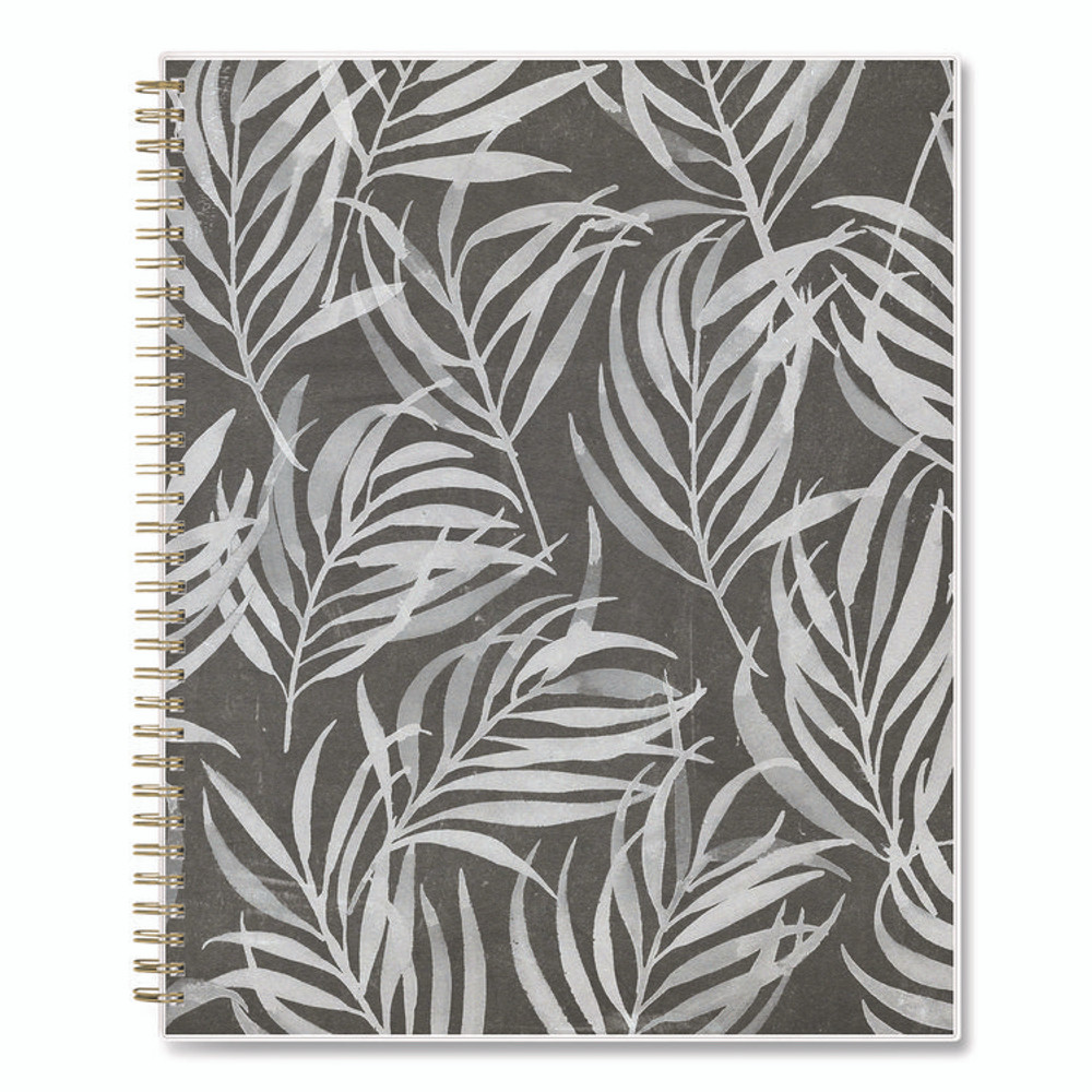 BLUE SKY 136608A23 Dark Gray Gale Weekly/Monthly Lesson Planner, 9 Classes, Tropical Artwork, Gray/Mint Cover, 11 x 8.5 Sheets, 12-Month Span