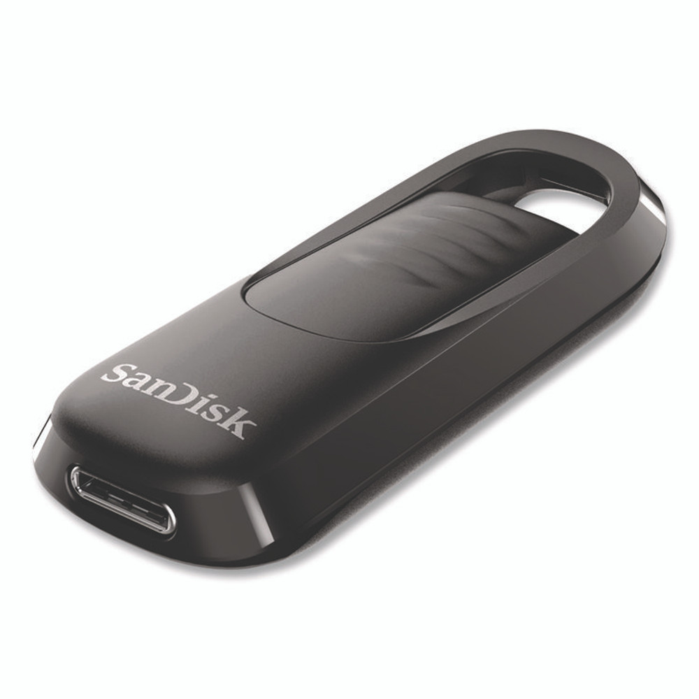 SANDISK CORPORATION SDCZ480064GA Ultra Slider USB 3.2 Type C Flash Drive, 64 GB, Black