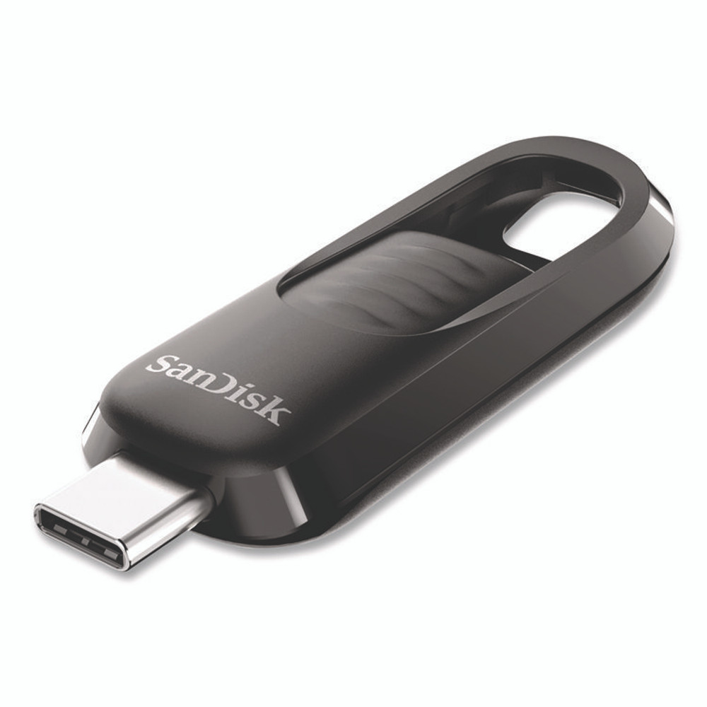 SANDISK CORPORATION SDCZ480064GA Ultra Slider USB 3.2 Type C Flash Drive, 64 GB, Black