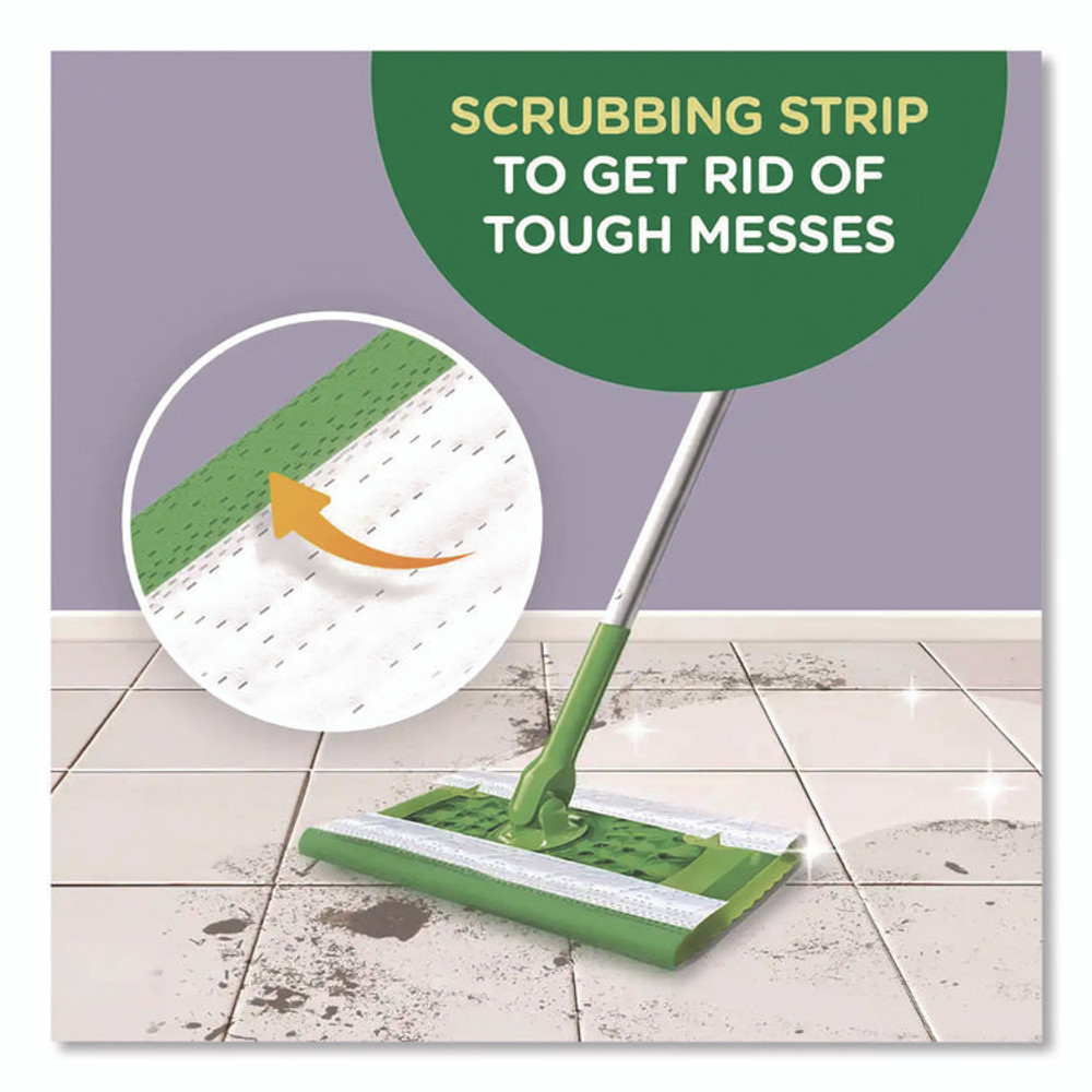 PROCTER & GAMBLE Swiffer® 35155 Wet Refill Cloths, 8 x 10, Fresh Scent, White, 24/Pack, 6 Packs/Carton