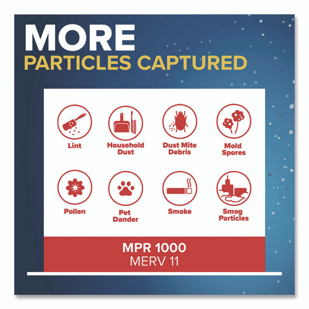 3M/COMMERCIAL TAPE DIV. Filtrete™ 98224CA Allergen Defense Air Filter, MERV 11, MPR 1000, 20 x 30, 4/Carton