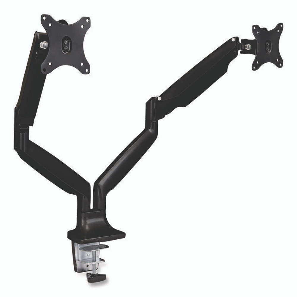 MOUNT-IT! MI1772BLACK Dual Monitor Gas-Spring Mounting Arm, For 13" to 32" Monitors, 360 Degree Rotation, +/-45 Degree Tilt, Black, Supports 20 lb