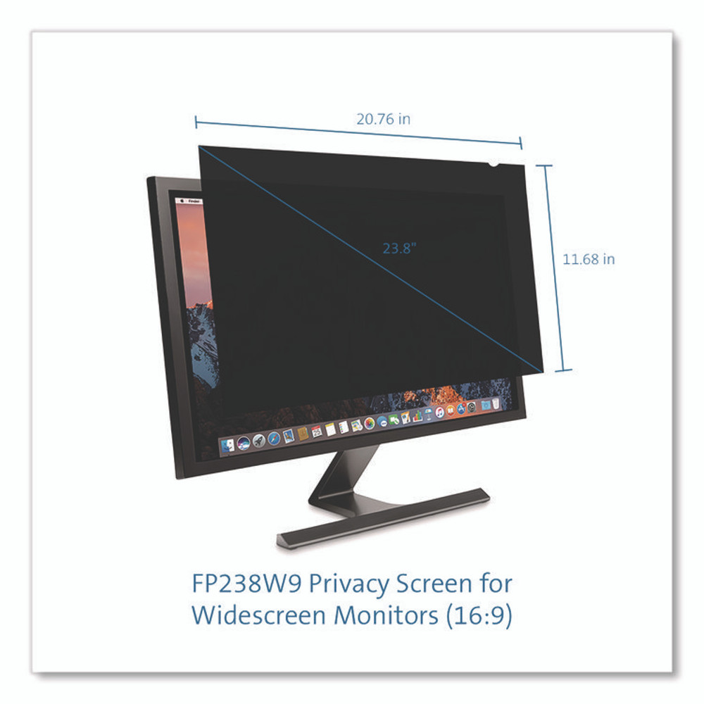 KENSINGTON K60731WW Privacy Filter for Widescreen Monitor for 23.8" Flat Panel Monitor, 16:9 Aspect Ratio