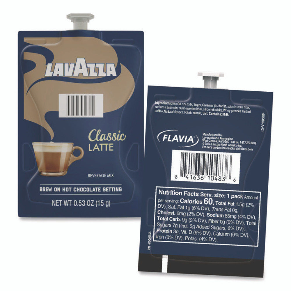 LAVAZZA 48728 Latte Merchandiser Kit, Classic/Mocha/Vanilla Freshpacks, 54/Carton