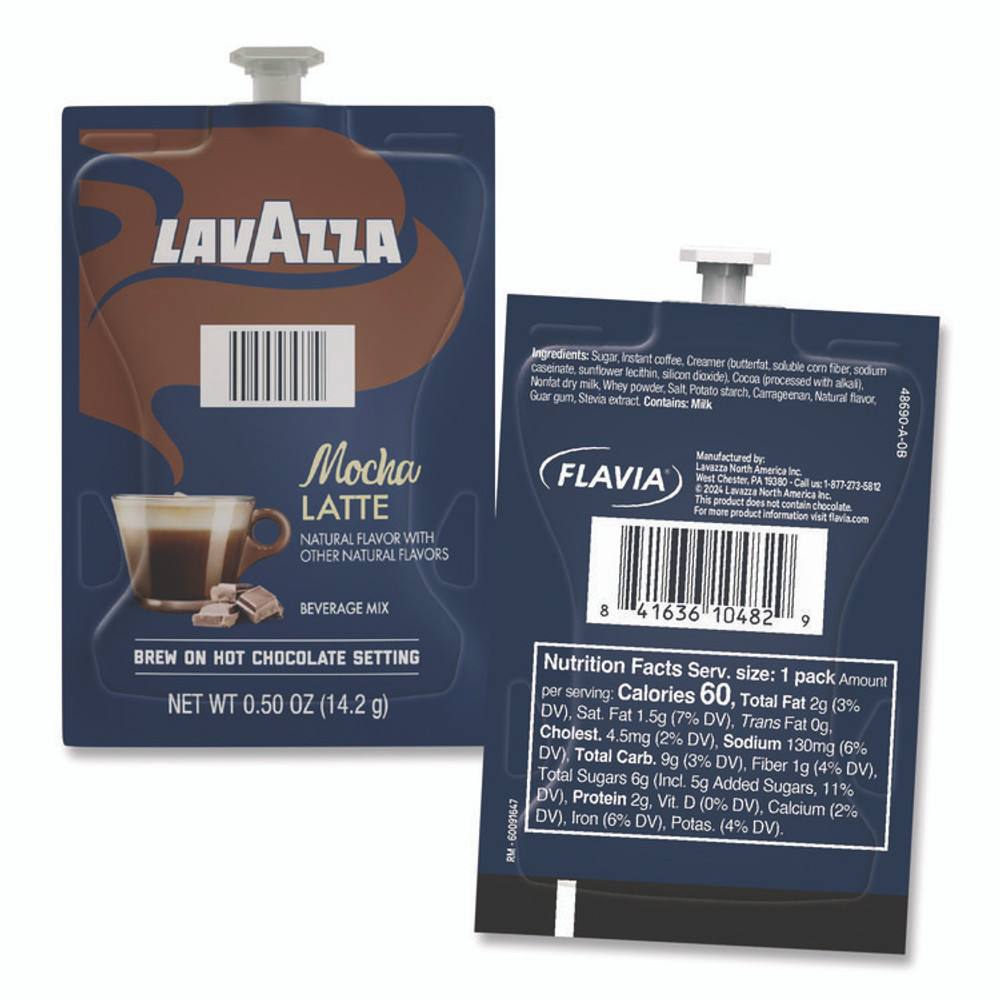 LAVAZZA 48728 Latte Merchandiser Kit, Classic/Mocha/Vanilla Freshpacks, 54/Carton