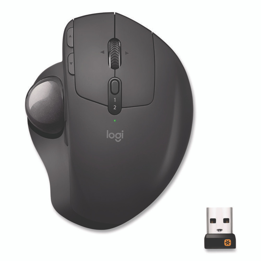 LOGITECH, INC. 2764655 MX Ergo Plus Advanced Wireless Trackball Mouse, 2.4 GHz Frequency/33 ft Wireless Range, Right Hand Use, Black