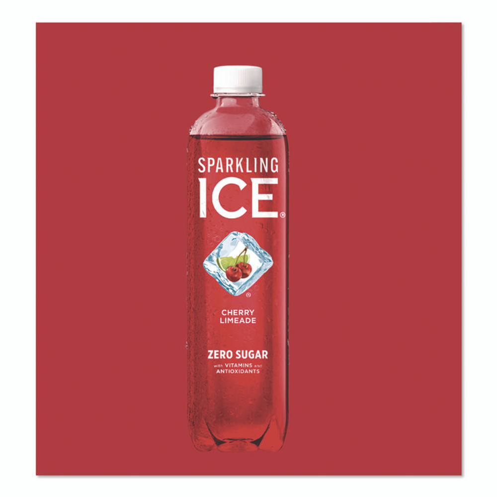 TALKING RAIN BEVERAGE COMPANY Sparkling ICE® 1587979 Variety Pack Sparkling Water, Cherry Limeade/Black Raspberry/Orange Mango/Kiwi Strawberry, 17 oz Bottle, 12/Pack