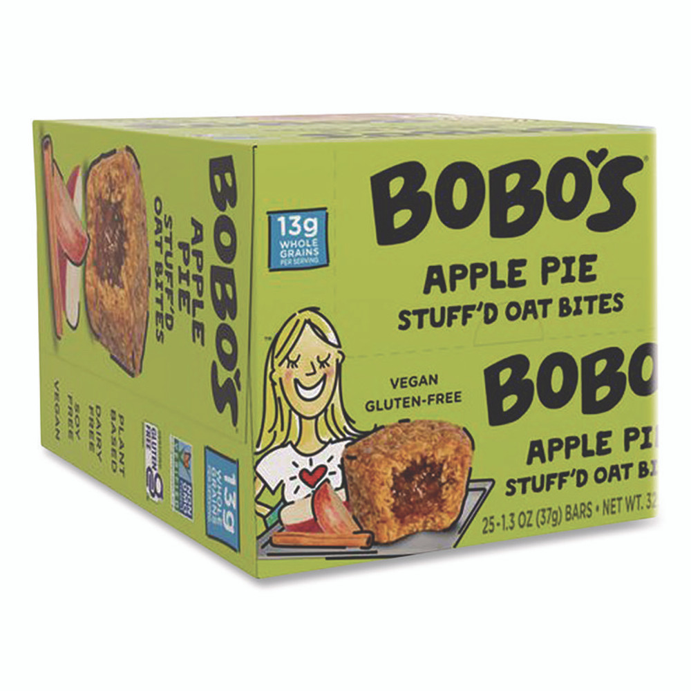 BOBO'S 00215 Stuff'd Oatmeal Bites, Apple Pie, 1.3 oz Individually Wrapped, 25/Box