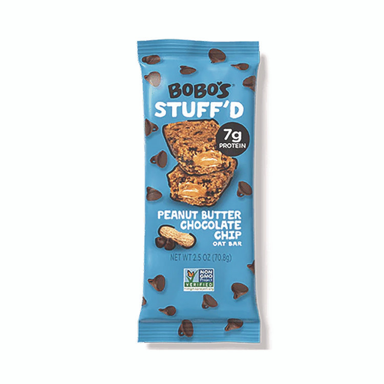 BOBO'S 00104 Stuff'D Peanut Butter and Chocolate Chip Oat Bar, 2.5 oz Bar, 12/Box