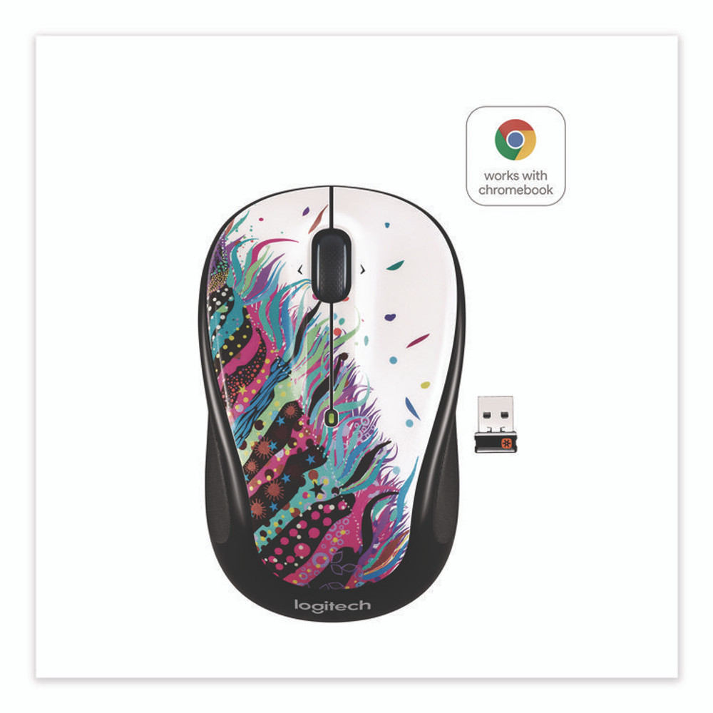 LOGITECH, INC. 180063 M325 Wireless Mouse, 2.4 GHz Frequency/30 ft Wireless Range, Left/Right Hand Use, Celebrate