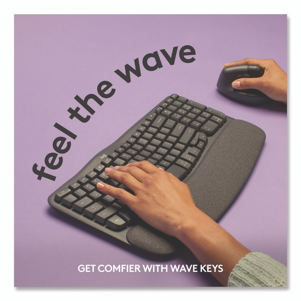 LOGITECH, INC. 920011898 ERGO Wave Keyboard for Business, Graphite