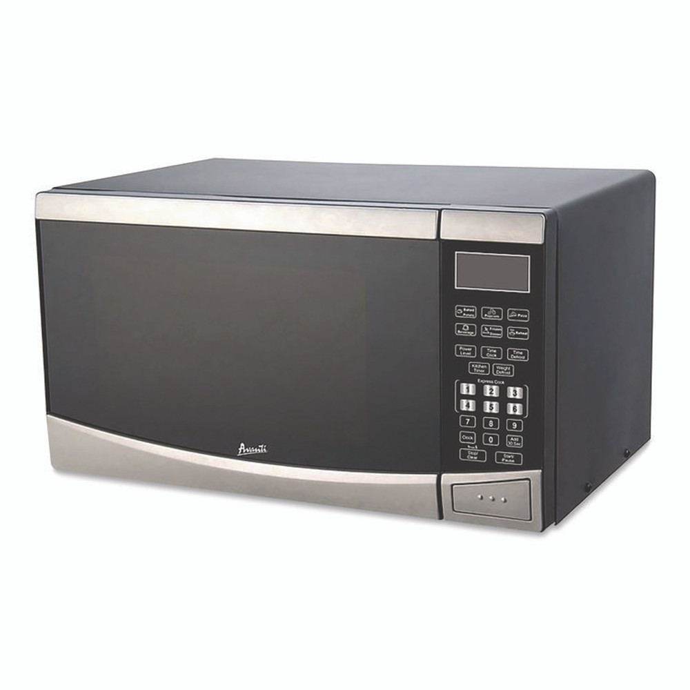 AVANTI MT09V3S 0.9 Cu Ft Stainless Steel Countertop Microwave, Stainless Steel/Black