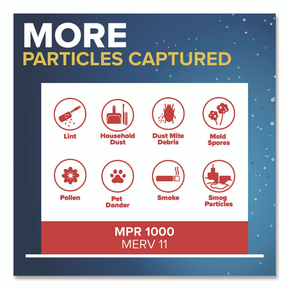 3M/COMMERCIAL TAPE DIV. Filtrete™ 98214CA Allergen Defense Air Filter, MERV 11, MPR 1000, 18 x 24, 4/Carton