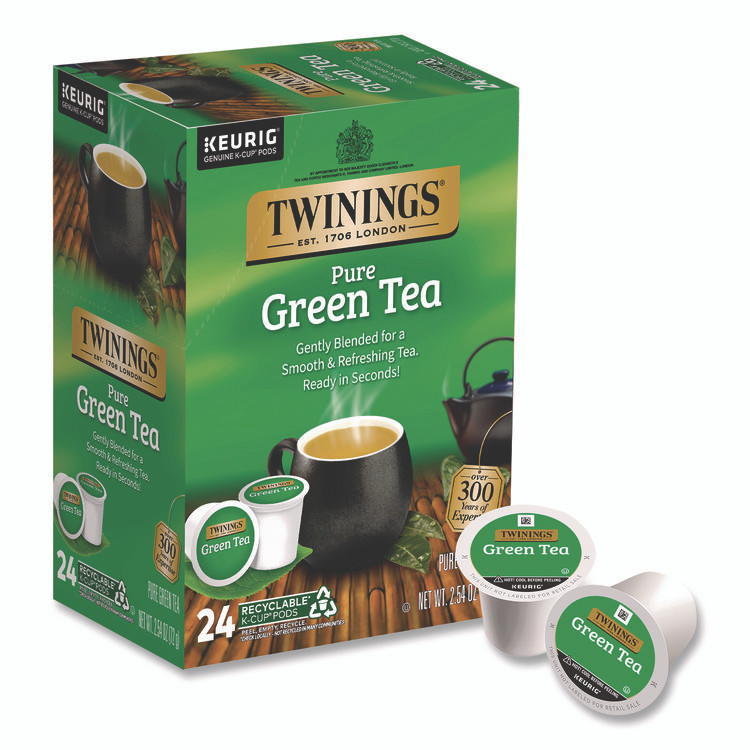 TWININGS NORTH AMERICA INC TNA85788 Tea K-Cups, Green Tea, 0.11 oz, 24/Box