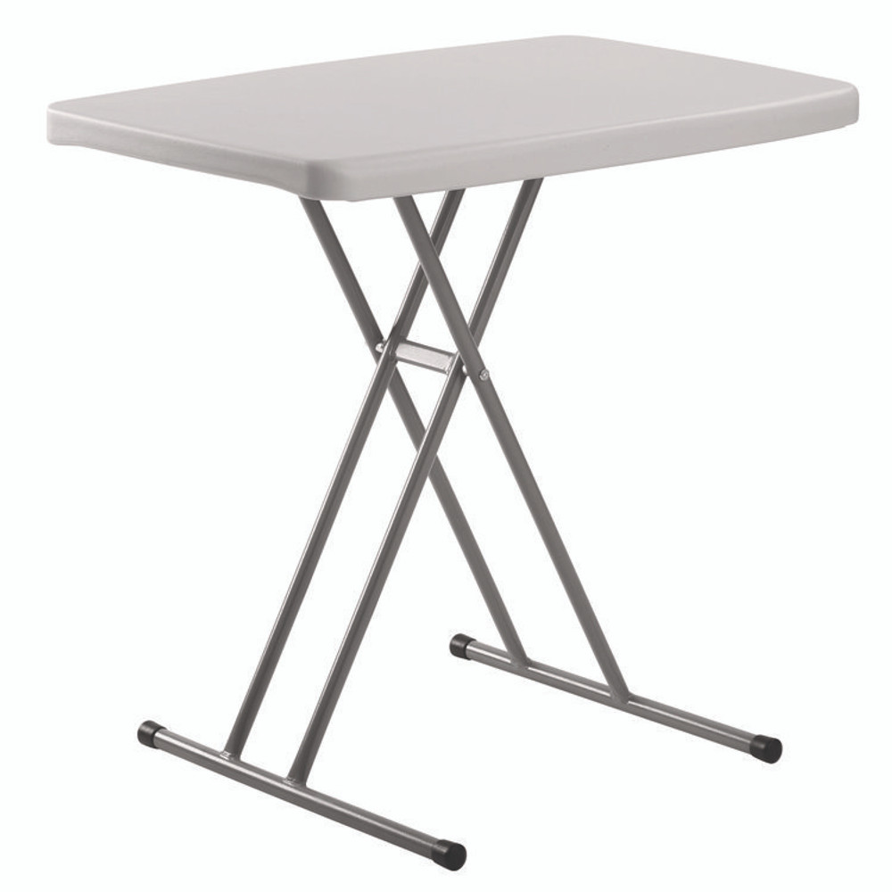 NATIONAL PUBLIC SEATING NPS® PT3020 Height Adjustable Personal Folding Table, Rectangular, 20 x 30 x 27.87, Speckled Gray Top, Gray Base/Legs