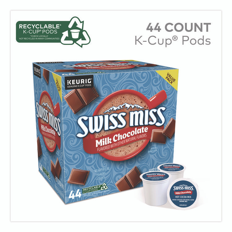 KEURIG DR PEPPER Swiss Miss® 2259481 Milk Chocolate Hot Cocoa K-Cups, 0.65 oz, 44/Box