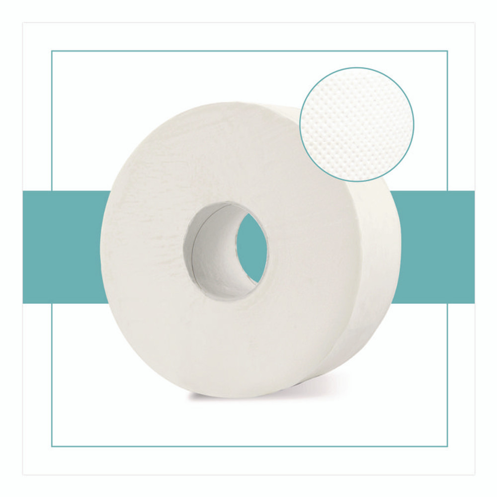 SOFIDEL AMERICA Papernet® 410051 HyTech Seas Mini JRT, Septic Safe, 1-Ply, 3.3" x 750 ft, White, 6 Rolls/Carton
