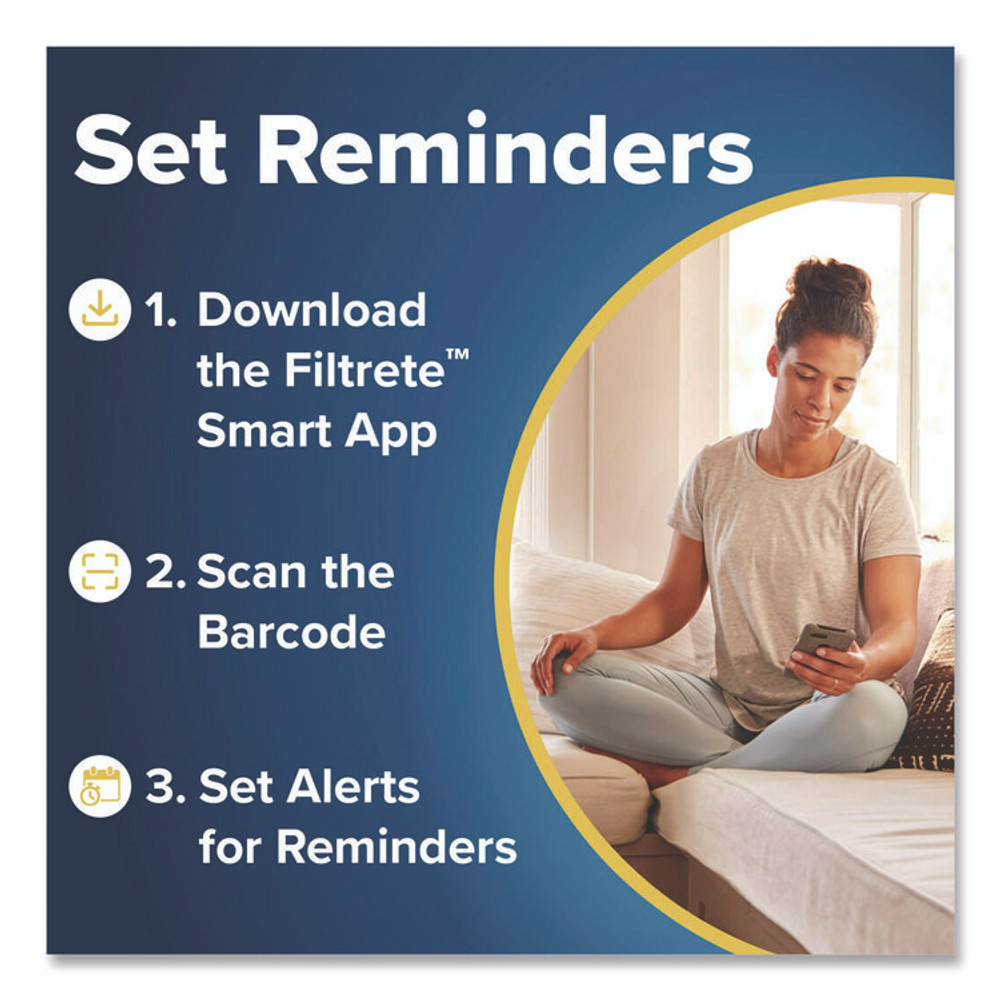 3M/COMMERCIAL TAPE DIV. Filtrete™ UA54CA Premium Allergen, Bacteria and Virus Air Filter, MERV 13, MPR 1900, 14 x 20, 4/Carton