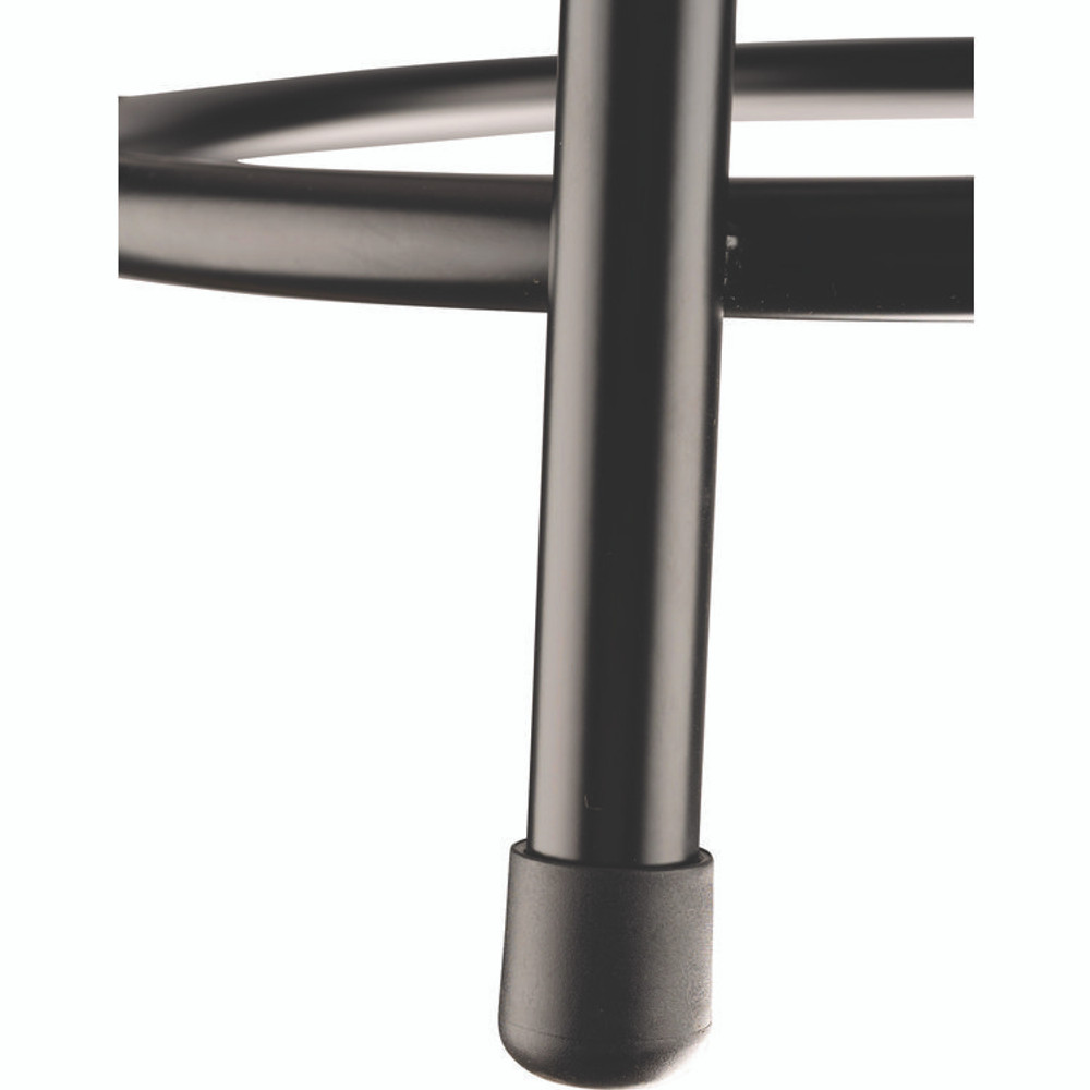 NATIONAL PUBLIC SEATING NPS® 642410 6400 Series Fixed Height Heavy Duty Vinyl Padded Steel Stool, Backless, Supports 500 lb, 24" Seat Height, Black Seat/Base