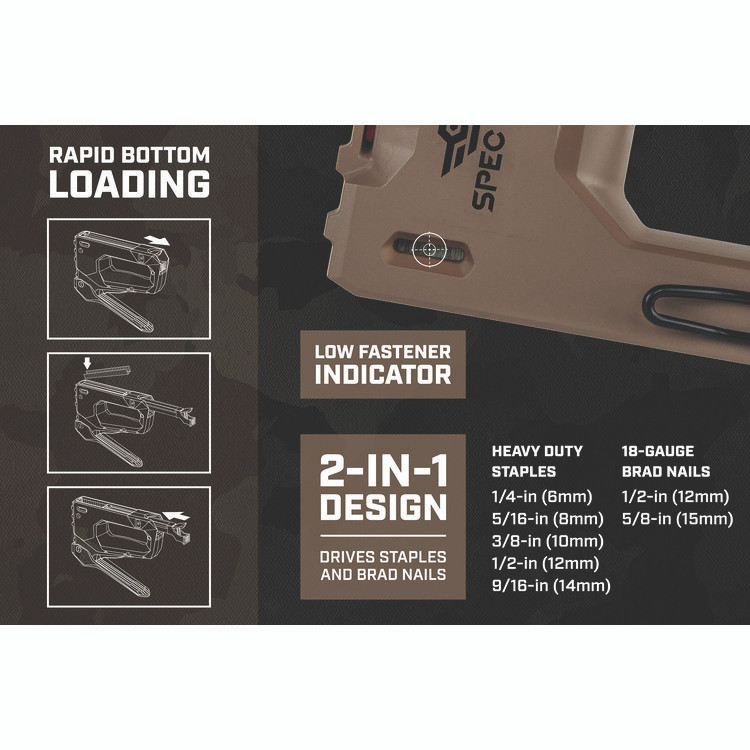 STANLEY BOSTITCH SPECM50 Hi-Start Hand Tacker, T50 Style Staples (0.25" to 0.56") and 18-gauge Brads (0.5" to 0.63")