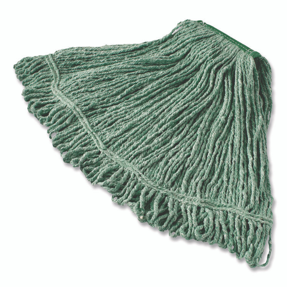 RUBBERMAID COMMERCIAL PROD. D21206GR00 Super Stitch Blend Mop, Cotton/Synthetic, Medium, Green