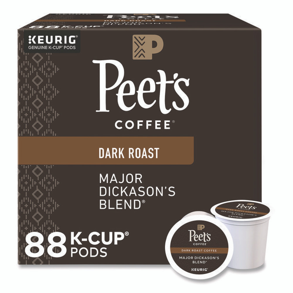 PEETS Peet's Coffee & Tea® 65470 Major Dickason's Blend K-Cups, 0.44 oz, 88/Carton