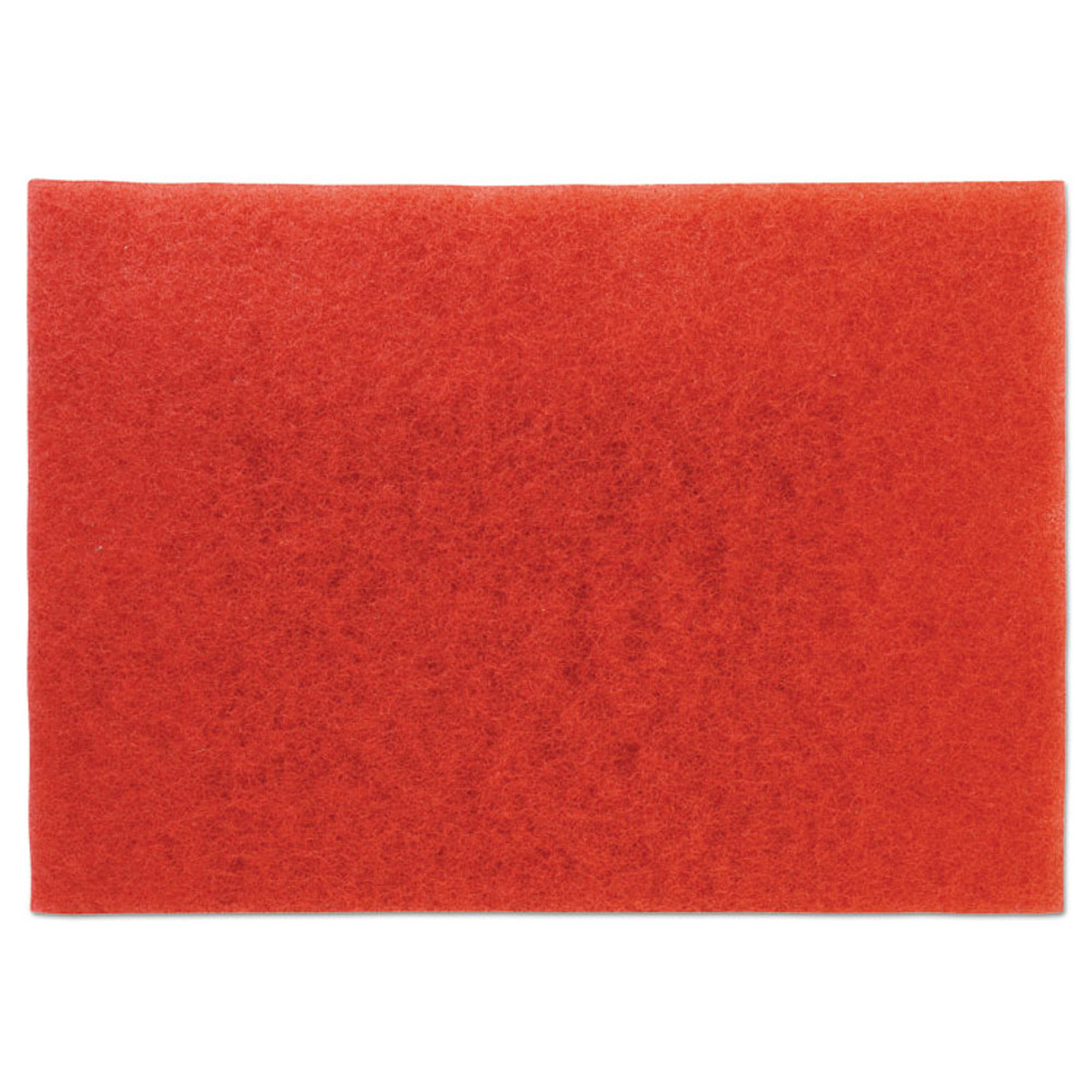 3M/COMMERCIAL TAPE DIV. 59065 Low-Speed Buffer Floor Pads 5100, 28 x 14, Red, 10/Carton