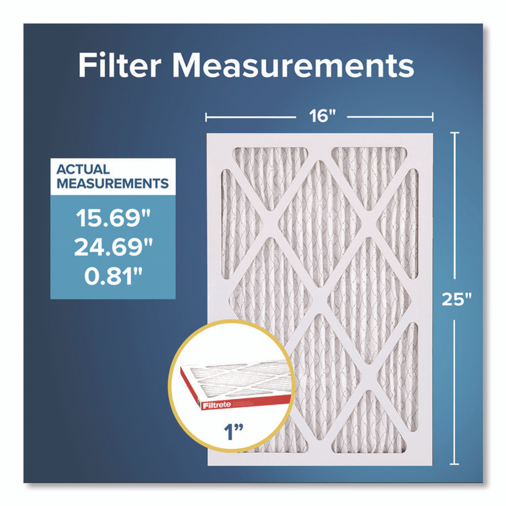 3M/COMMERCIAL TAPE DIV. Filtrete™ 98014CA Allergen Defense Air Filter, MERV 11, MPR 1000, 16 x 25, 4/Carton