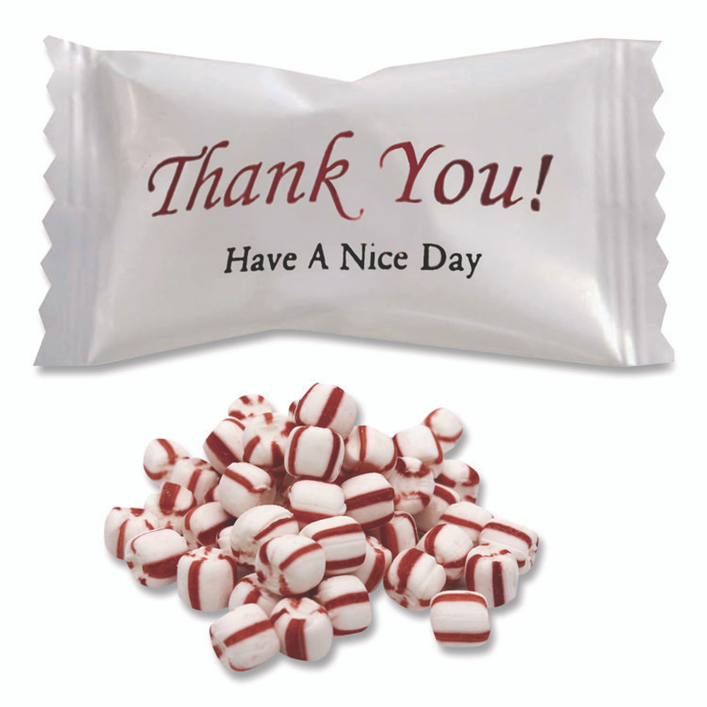 STEWART SUPERIOR CJ3007P Thank You Have a Nice Day Mints, Peppermint, Individually Wrapped, 1,000/Carton