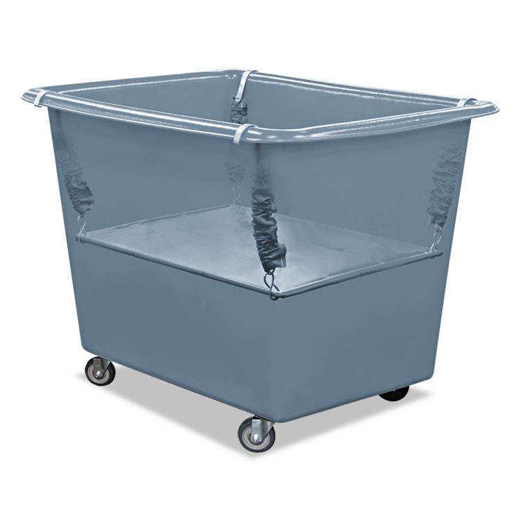 ROYAL BASKET TRUCKS R12GGXPSN Poly Spring Lift, 21 x 31.5, 12 Bushel, Vinyl/Steel, Gray