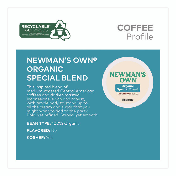 KEURIG DR PEPPER Newman's Own® Organics 24306978 Special Blend Coffee K-Cups, 48/Box