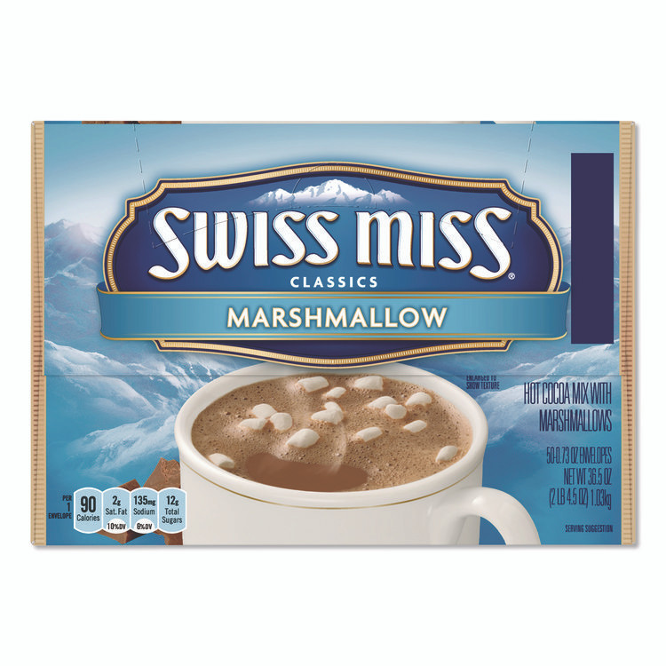 KEURIG DR PEPPER Swiss Miss® 635937 Marshmallow Hot Cocoa Mix, 0.73 oz Packet, 50/Box
