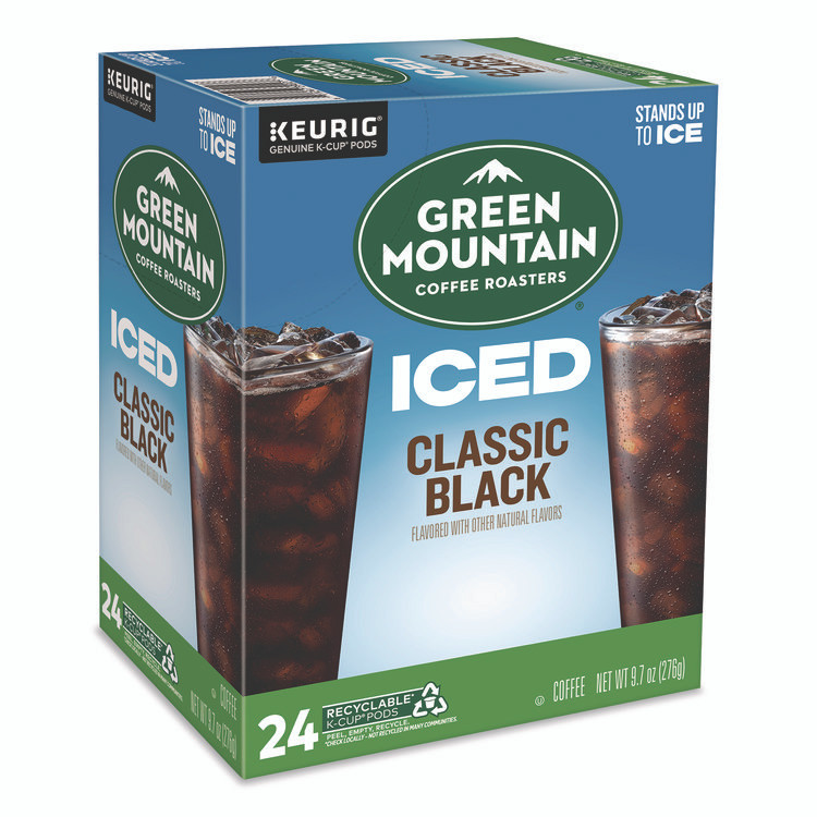KEURIG DR PEPPER Green Mountain Coffee® 5000372042 Classic Black Brew Over Ice Coffee K-Cups, 0.4 oz, 24/Box
