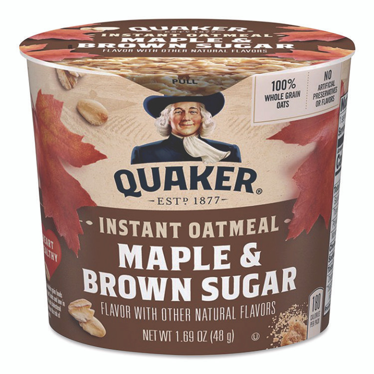QUAKER OATS COMPANY 570958 Instant Oatmeal, Maple Brown Sugar, 1.69 oz Packet, 24/Carton