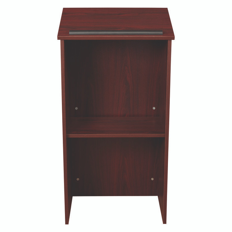 NATIONAL PUBLIC SEATING Oklahoma Sound® 222MY Full Floor Lectern, 23 x 16 x 46.5, Mahogany