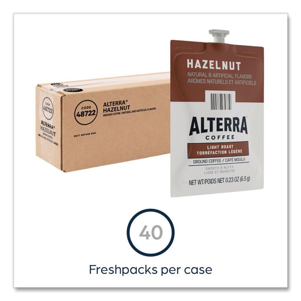 LAVAZZA FLAVIA® 48722 Alterra Hazelnut Coffee Freshpack, 40/Carton