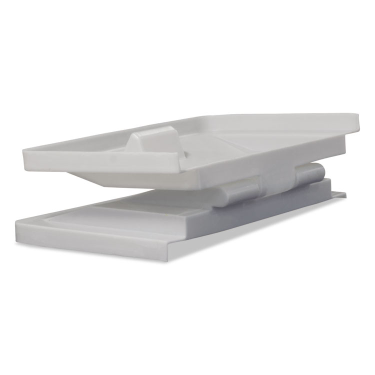 ROYAL BASKET TRUCKS L08GRXLDN Poly Hinged Lids, 8 Bushel, Polyethylene/Steel, Gray