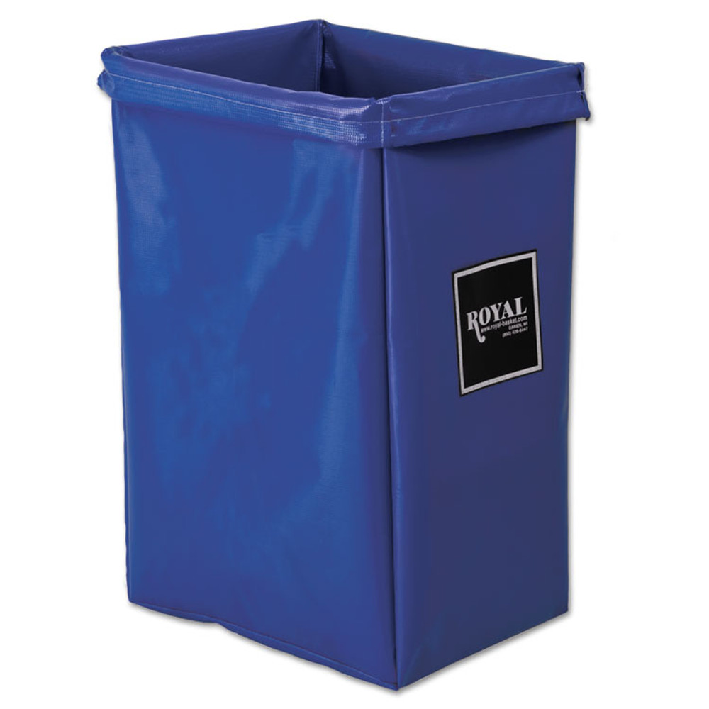 ROYAL BASKET TRUCKS L00BBXHBN Hamper, Hamper Bag Only, Vinyl, 30 gal, 15w x 16d x 30h, Blue