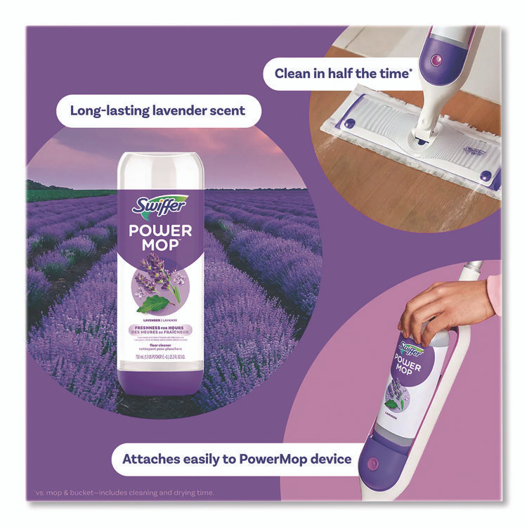 PROCTER & GAMBLE Swiffer® 08423 PowerMop Refill Cleaning Solution, Lavender Scent, 25.3 oz Refill Bottle, 2/Pack