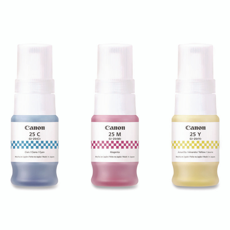 INNOVERA Canon® 6277C002 6277C002 (GI-25) Ink Bottles, Cyan/Magenta/Yellow