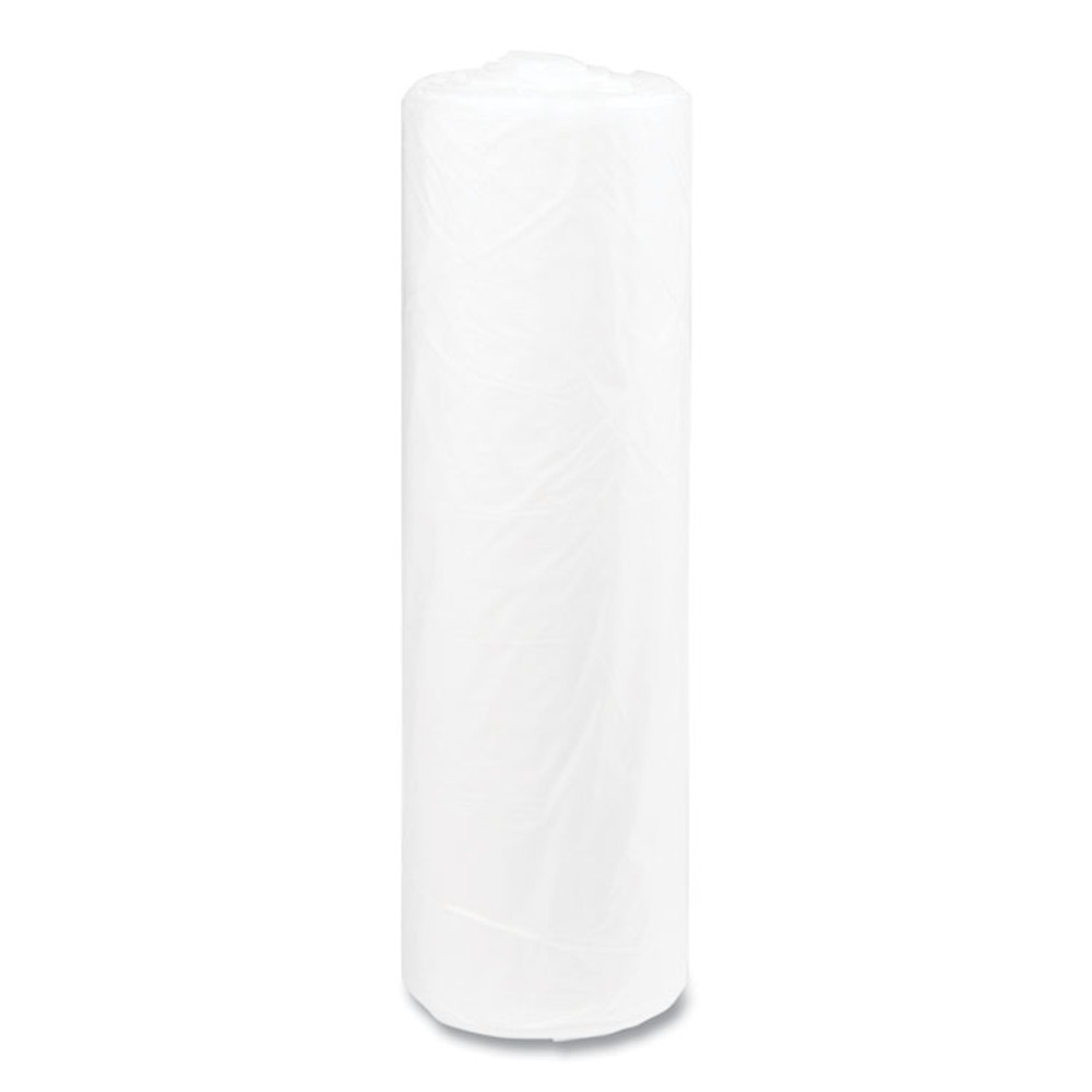 INTEGRATED BAGGING SYSTEMS Inteplast Group S404814N High-Density Commercial Can Liners, 45 gal, 14 mic, 40" x 48", Clear, Interleaved Roll, 25 Bags/Roll, 10 Rolls/Carton