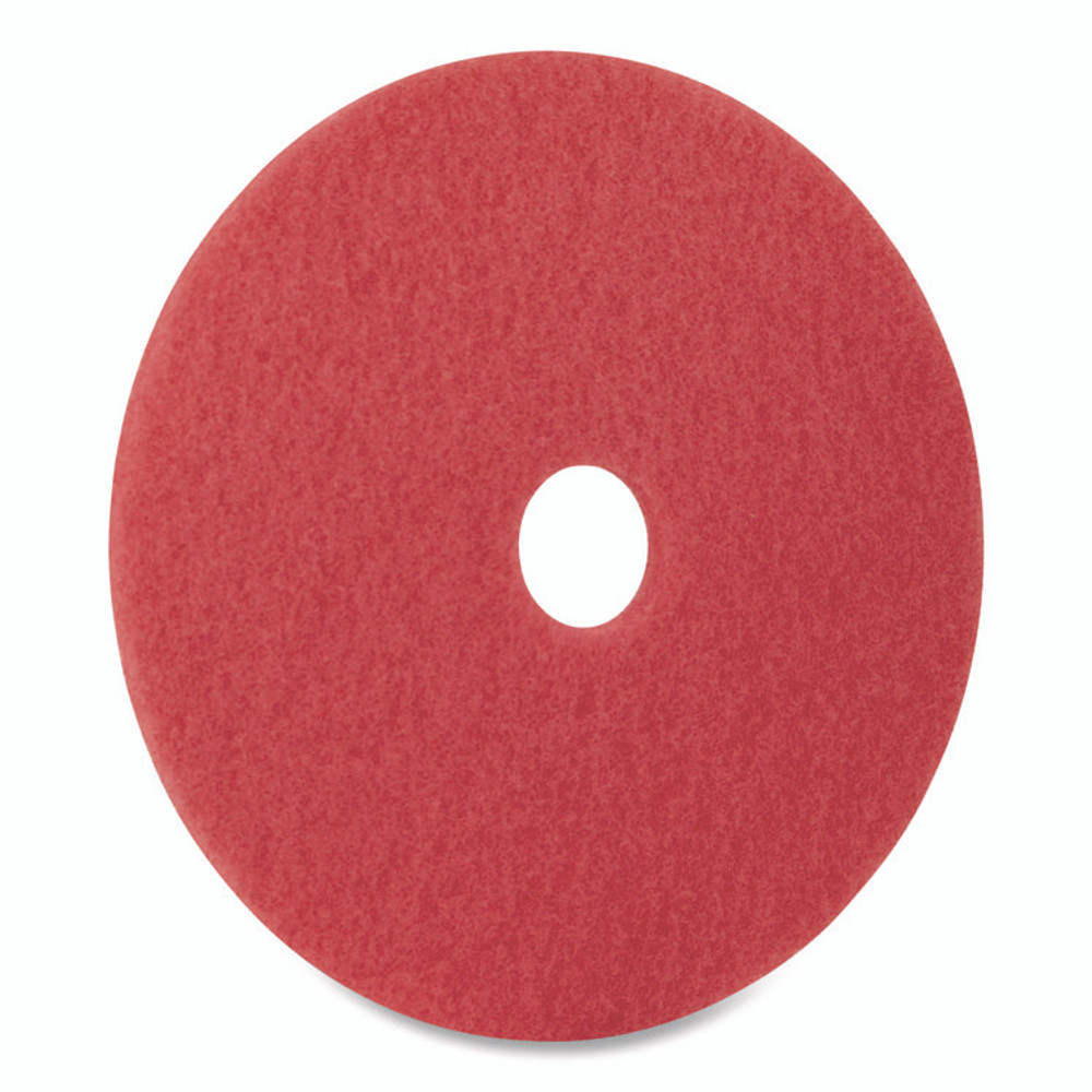 AMERICO MANUFACTURING CO 404412 Buffing Pad, 12" Diameter, Red, 5/Carton