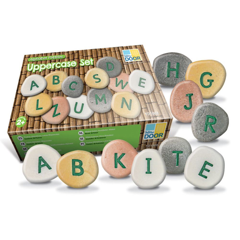 YELLOW DOOR US LLC Yellow Door Uppercase Alphabet Pebbles, Set of 26