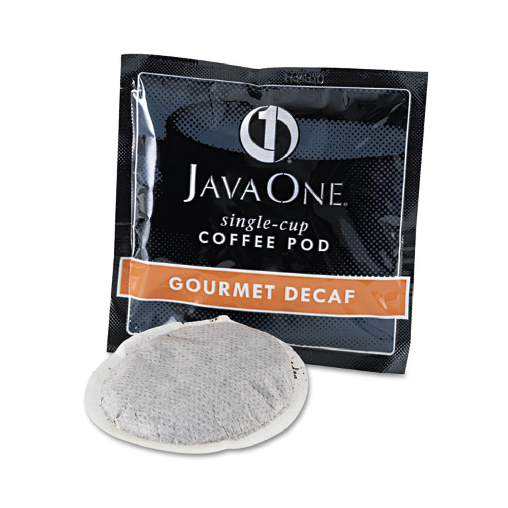 JAVA TRADING CO. One® 30210 Coffee Pods, Colombian Decaf, Single Cup, Pods, 14/Box