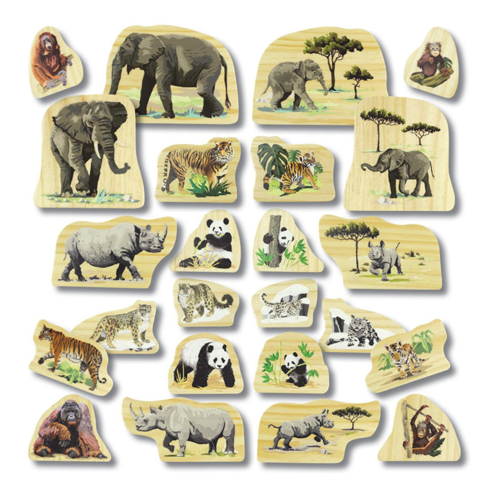 YELLOW DOOR US LLC Yellow Door Endangered Animal Families Wooden Characters