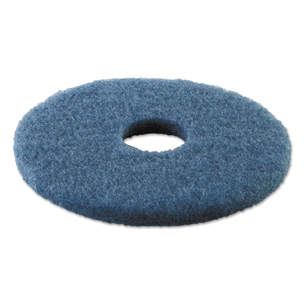 BOARDWALK 4016 BLU Scrubbing Floor Pads, 16" Diameter, Blue, 5/Carton