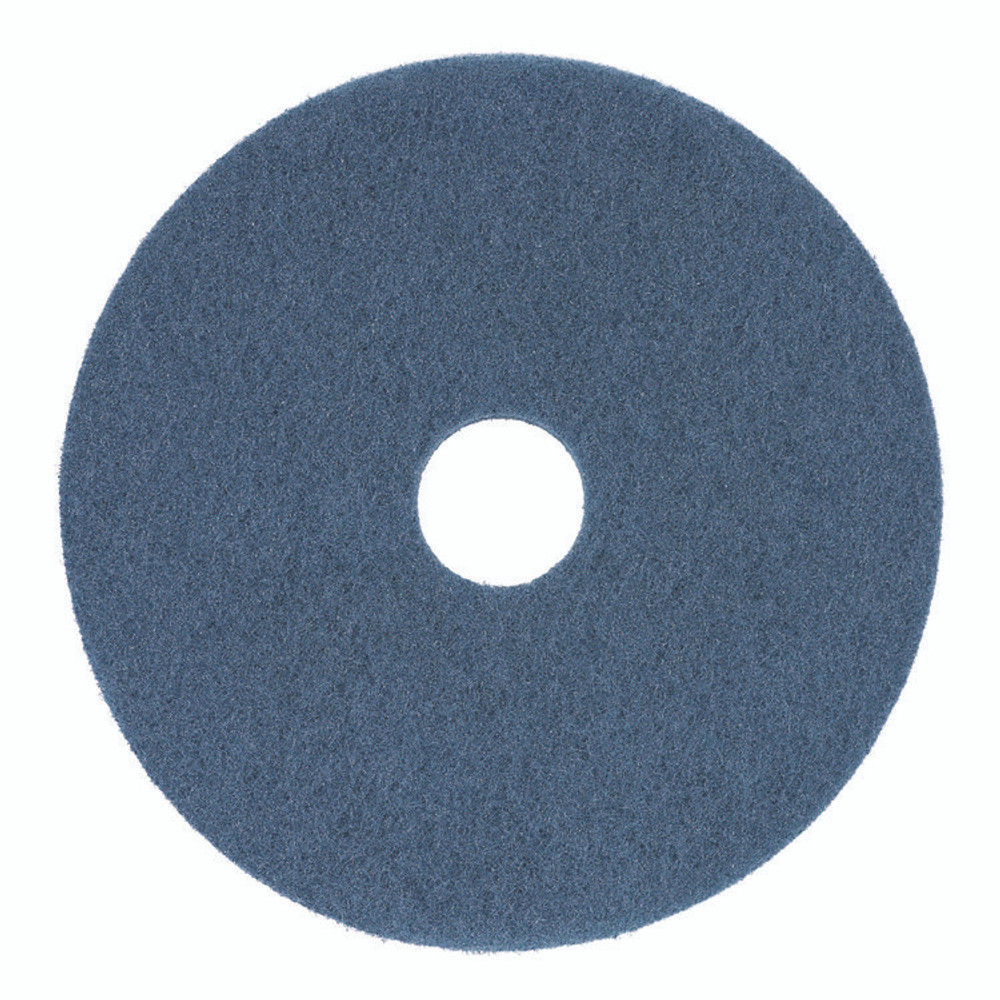 BOARDWALK 4016 BLU Scrubbing Floor Pads, 16" Diameter, Blue, 5/Carton