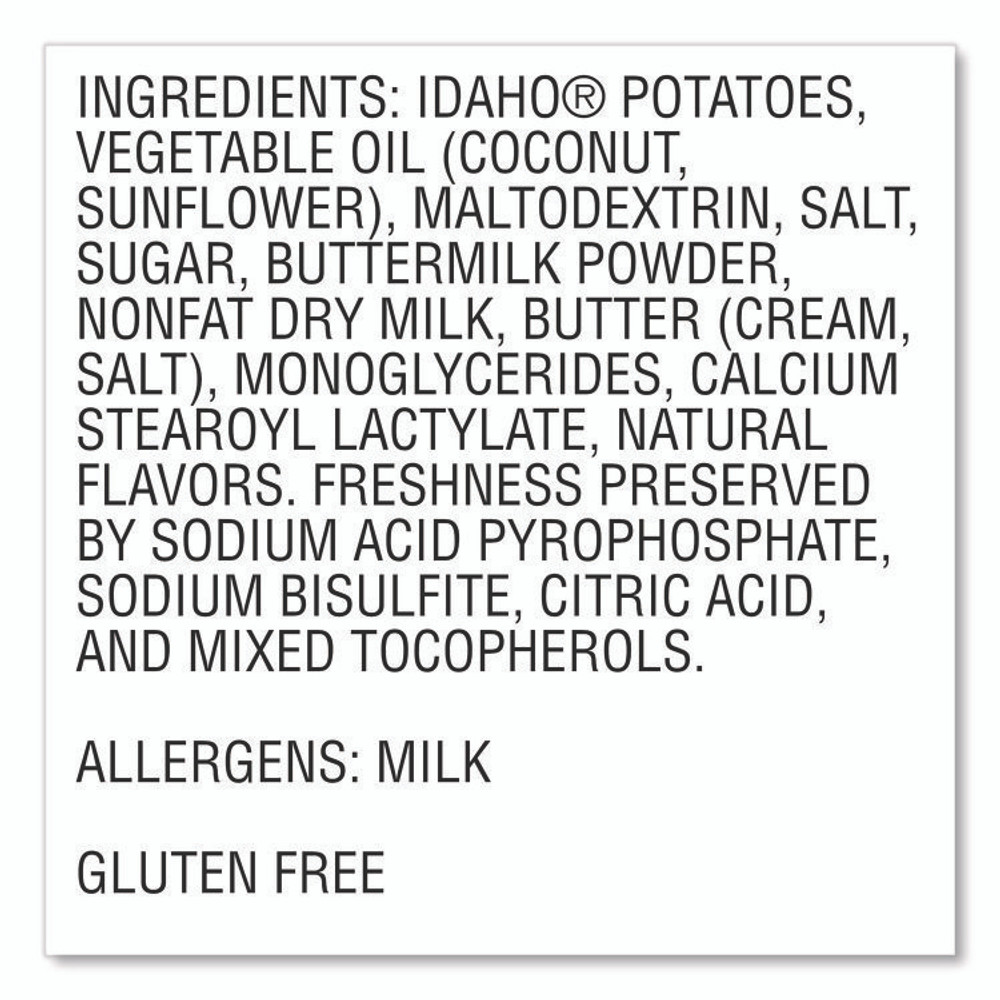 IDAHOAN FOODS LLC IDA33141 Buttery Homestyle Mashed Potatoes, 1.5 oz Cup, 10/Carton
